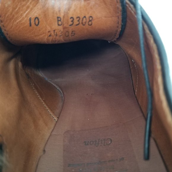 ALLEN EDMONDS Clifton Mens Dress Shoes Black Leather  Cap Toe Oxfords Size 10 B - Picture 8 of 8